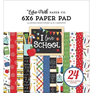 Picture of Echo Park Μπλοκ Scrapbooking Διπλής Όψης 6"x6" – I Love School