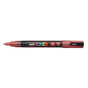Picture of Μαρκαδόρος POSCA 3M Fine Bullet Tip Pen – Glitter Red