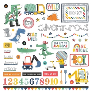 Picture of Photoplay Little Boys Have Big Adventures Stickers 12"X12" - Elements