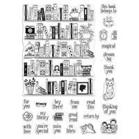 Picture of Hero Arts Poly Clear Stamp Set  – Bookcase Peek-A-Boo, 26pcs