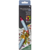 Picture of Spectrum Noir TriColour Aqua Markers 3 in 1 - Essential Neutrals, 3 pcs - Floral Meadow, 3pcs (9 Colors)