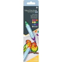 Picture of Spectrum Noir TriColour Aqua Markers 3 in 1 - Colour Basics, 3pcs (9 Colors)