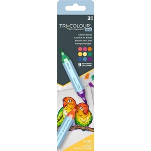 Picture of Spectrum Noir TriColour Aqua Markers Μαρκαδόροι Ακουαρέλας 3 σε 1 - Colour Basics, 3τεμ. (9 Χρώματα)