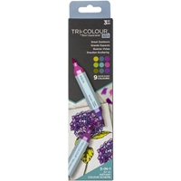 Picture of Spectrum Noir TriColour Aqua Markers 3 in 1 - Essential Neutrals, 3 pcs - Great Outdoors, 3pcs (9 Colors)