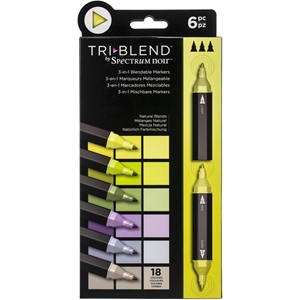 Picture of Spectrum Noir TriBlend Markers 3 in 1 set of 6 - Natural Blends
