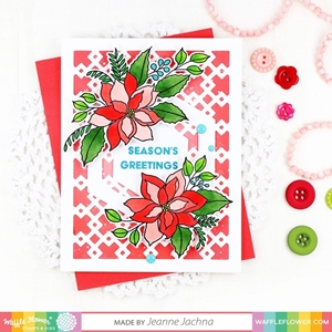 Picture of Waffle Flower Crafts Stamps & Dies Σετ Σφραγίδες & Μήτρες Κοπής– Poinsettia