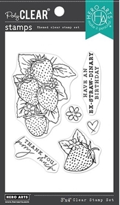 Picture of Hero Arts Hero Florals Clear Stamps 3"X4" – Strawberries Line Art