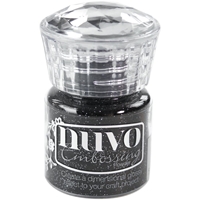 Εικόνα του Nuvo Glitter Embossing Powder Σκόνη Θερμοανάγλυφης Αποτύπωσης - Glitter Noir, 20g