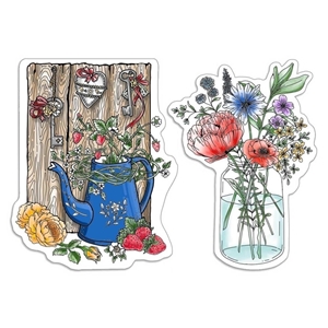 Picture of Ciao Bella Stamping Art Clear Stamps 4" X 6" - Fraises et fleurs sauvages, Notre Vie, 2pcs