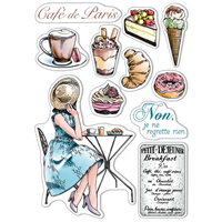 Picture of Ciao Bella Stamping Art Clear Stamps 6" X 8" - La Boulangerie, Notre Vie, 11pcs