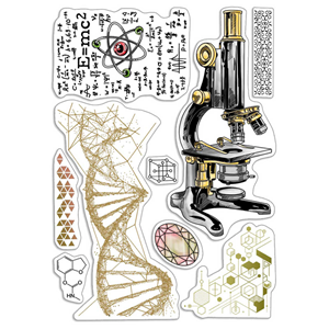 Picture of Ciao Bella Stamping Art Clear Stamps 6"X8" - Science, 9pcs