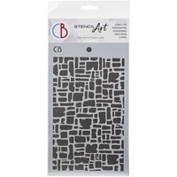 Εικόνα του Ciao Bella Art Texture Στένσιλ 5"X8" -  Abstract Bricks