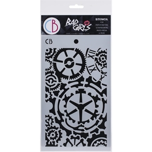 Picture of Ciao Bella Bad Girls Texture Stencil 5"X8" -  Gears