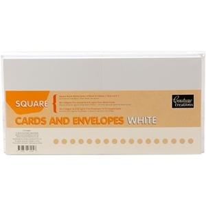 Picture of Couture Creations Square Cards & Envelopes – White 