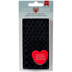 Picture of Sticky Thumb Dimensional Adhesive Foam - Black Dots, Assorted Sizes