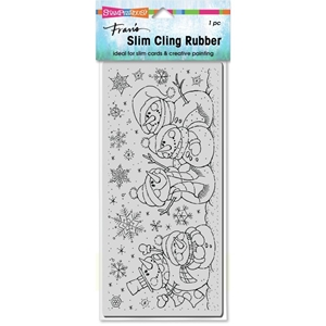 Picture of Stampendous Cling Stamp - Slim Snow People