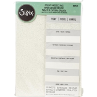 Εικόνα του Sizzix Surfacez Opulent Cardstock Pack Πακέτο Ειδικών Χαρτιών Για Kατασκευές & Die Cutting 8" X 11.5" - Ivory 50τμχ