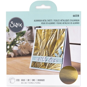 Picture of Sizzix Surfacez Μεταλλικά Φύλλα Αλουμινίου  6"X6" - Gold
