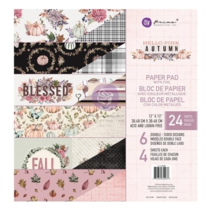 Picture of Prima Marketing Double-Sided Paper Pad 12"X12" – Hello Pink Autumn