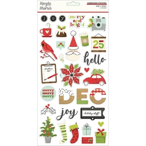 Picture of Simple Stories Αυτοκόλλητα Chipboard 6"X12"– Make it Merry  