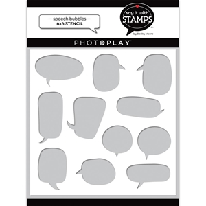 Picture of PhotoPlay Say It With Stamps Stencil 6"X6" - Speech Bubbles