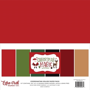 Picture of Echo Park Double-Sided Solid Cardstock 12"X12" - Christmas Magic