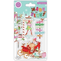 Picture of Craft Consortium Clear Stamps Made By Elves  – Sleigh, 6pcs