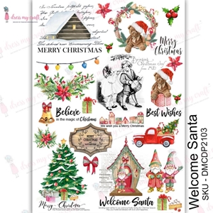Picture of Dress My Craft Transfer Me Sheet A4 – Welcome Santa