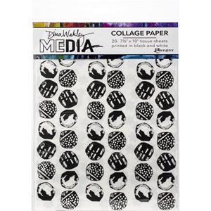 Picture of Dina Wakley Media Collage Tissue Paper - Ριζόχαρτο για Κολάζ  - Backgrounds, 20τεμ.