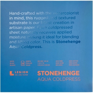 Picture of Stonehenge Aqua Block Coldpress Pad 7"X7" - Μπλοκ Ακουαρέλας