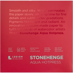 Picture of Stonehenge Aqua Block Hotpress Pad 7"X7" - Μπλοκ Ακουαρέλας