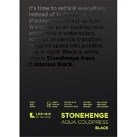 Εικόνα του Stonehenge Aqua Block Coldpress Pad 5"X7" - Μπλοκ Ακουαρέλας Μαύρο