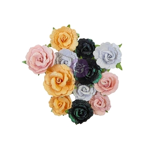 Picture of Prima Marketing Thirty-One Mulberry Paper Flowers - Candy Corn