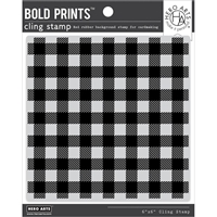Picture of Hero Background Cling Stamp Arts Bold Prints Rubber – Buffalo Check Pattern 