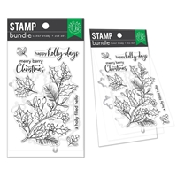 Εικόνα του Hero Arts Stamp Bundle Clear Stamp & Die Set Σετ Σφραγίδες & Μήτρες Κοπής – Holly Berries, 7τεμ