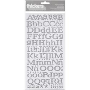 Picture of Thickers Chipboard Glitter Stickers 6"X11" Sheets - Reindeer Silver