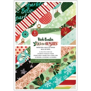 Picture of American Crafts Single-Sided Paper Pad 6"X8" - Vicki Boutin Warm Wishes