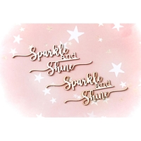 Εικόνα του Asuka Studio Brick Wall & Frames Chipboard Embellishments – Sparkle & Shine 