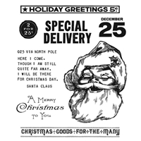 Εικόνα του Tim Holtz Cling Stamps 7"X8.5" - Jolly Santa 
