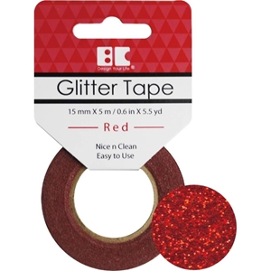 Picture of Best Creation Glitter Tape 15mmX5m - Red