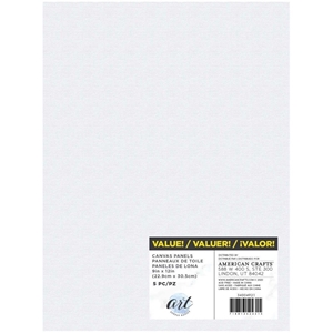 Picture of American Crafts Art Supply Basics Panel Pack Canvas - Σετ Καρτολίνα 5τμχ, 9x12"