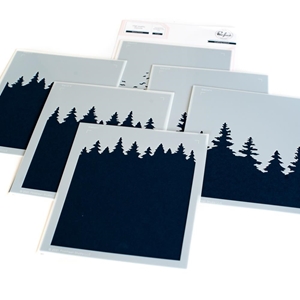 Picture of Pinkfresh Studio Stencils 4.25"X5.25" - Wintry Forest Layering, 6pcs