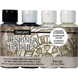Picture of DecoArt Designer Finishes Paint Pack Σετ Ακρυλικών Χρωμάτων για Ειδικό Φινίρισμα - Oxidized Aluminum