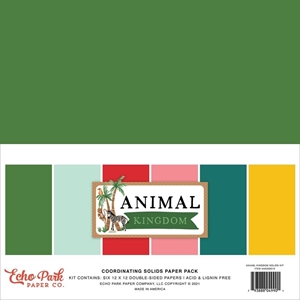 Picture of Echo Park Double-Sided Solid Cardstock 12"X12" – Animal Kingdom