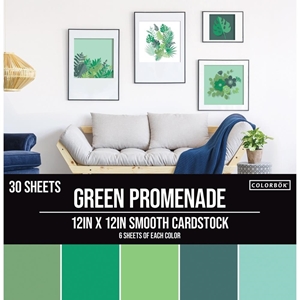 Picture of Colorbok Smooth Cardstock 12"X12" - Green Promenade