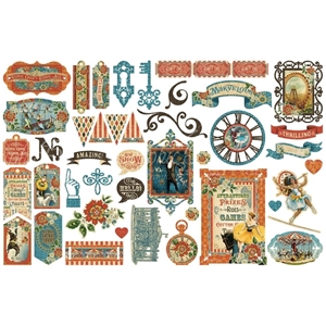Picture of Graphic 45 Cardstock Die-Cut Assortment -  Come One, Come All!