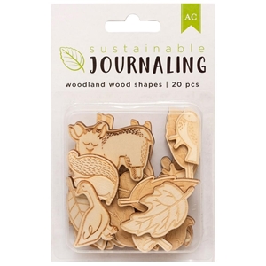 Picture of American Crafts Sustainable Journaling Wood Shapes - Woodland