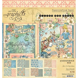 Picture of Graphic 45 Double-Sided Paper Pad 8"X8" - Alice's Tea Party 