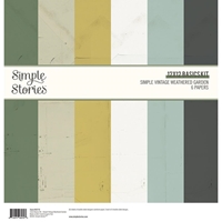 Εικόνα του Simple Stories Basics Double-Sided Paper Pack 12"X12" – Simple Vintage Weathered Garden 