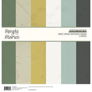 Picture of Simple Stories Basics Double-Sided Paper Pack 12"X12" – Simple Vintage Weathered Garden 